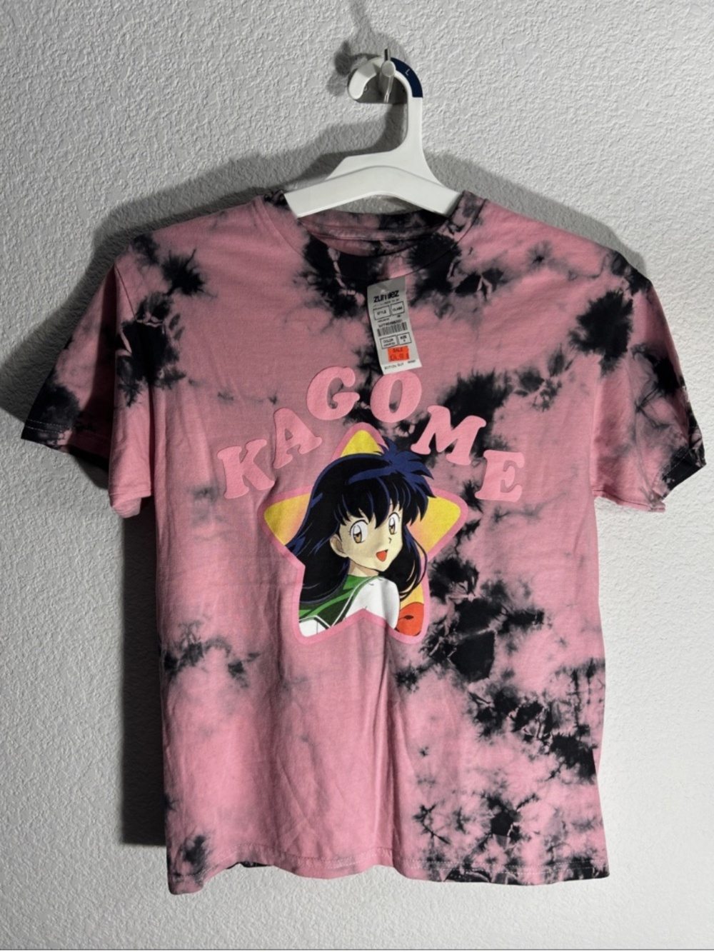 NWT Kagome Inuyasha Pink Tie Dye Anime T-Shirt Size Small Officially Licensed
